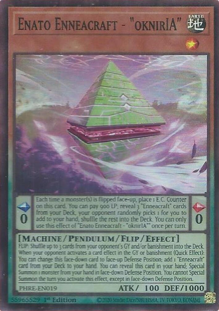 Enato Enneacraft - "oknirIA" (Super Rare) [PHRE-EN019] Super Rare Yu-Gi-Oh!