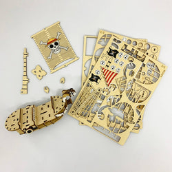 Wa-gu-mi One Piece Going Merry Ship Model Wooden 3D Puzzles