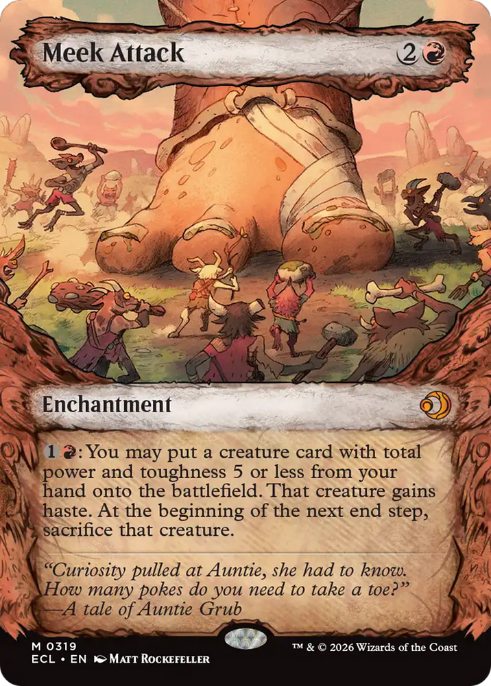 Meek Attack (319) (Showcase) [Lorwyn Eclipsed] Magic: The Gathering