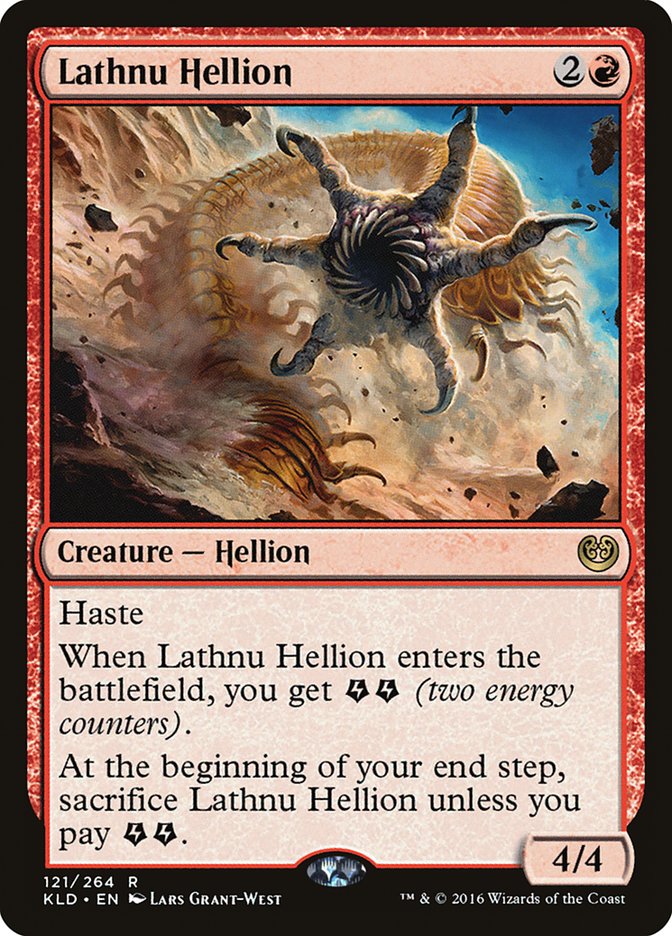 Lathnu Hellion [Kaladesh] Magic: The Gathering