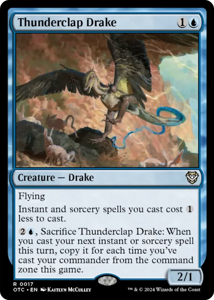 Thunderclap Drake [Outlaws of Thunder Junction Commander] Magic: The Gathering