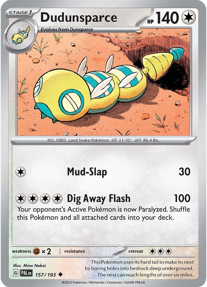 Dudunsparce (157/193) [Scarlet & Violet: Paldea Evolved] Pokémon