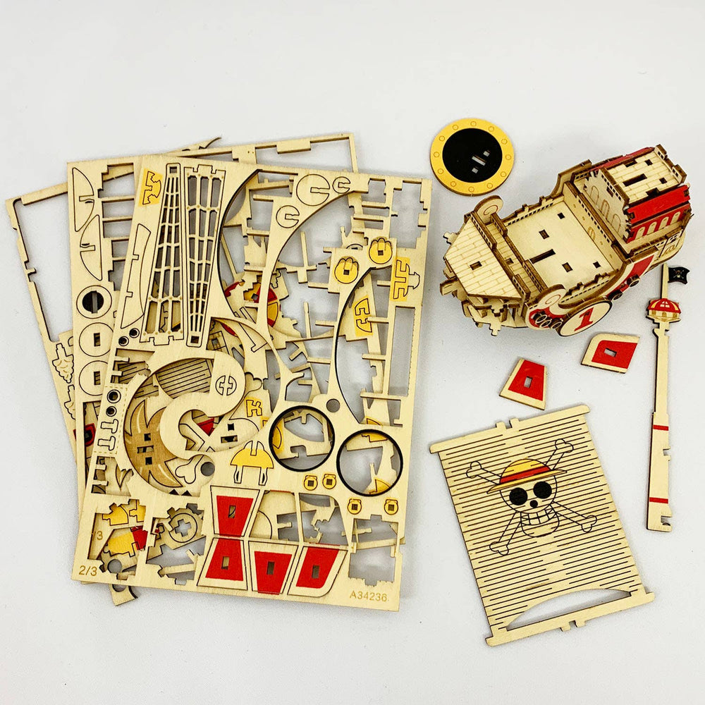 Wa-gu-mi One Piece Thousand Sunny Ship Model Wooden 3D Puzzl