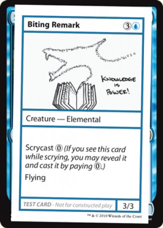 Biting Remark (2021 Edition) [Mystery Booster Playtest Cards] Magic: The Gathering