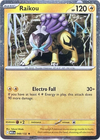 Raikou (048/132) (Cosmo Holo) [Mega Evolution: Base Set] Pokémon