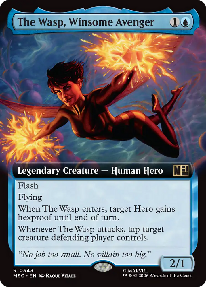The Wasp, Winsome Avenger (Extended Art) [Marvel Super Heroes Commander] Magic: The Gathering