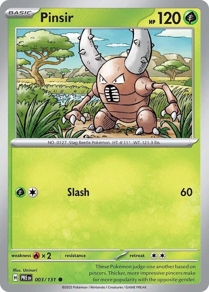 Pinsir (003/131) [Scarlet & Violet: Prismatic Evolutions] Pokémon