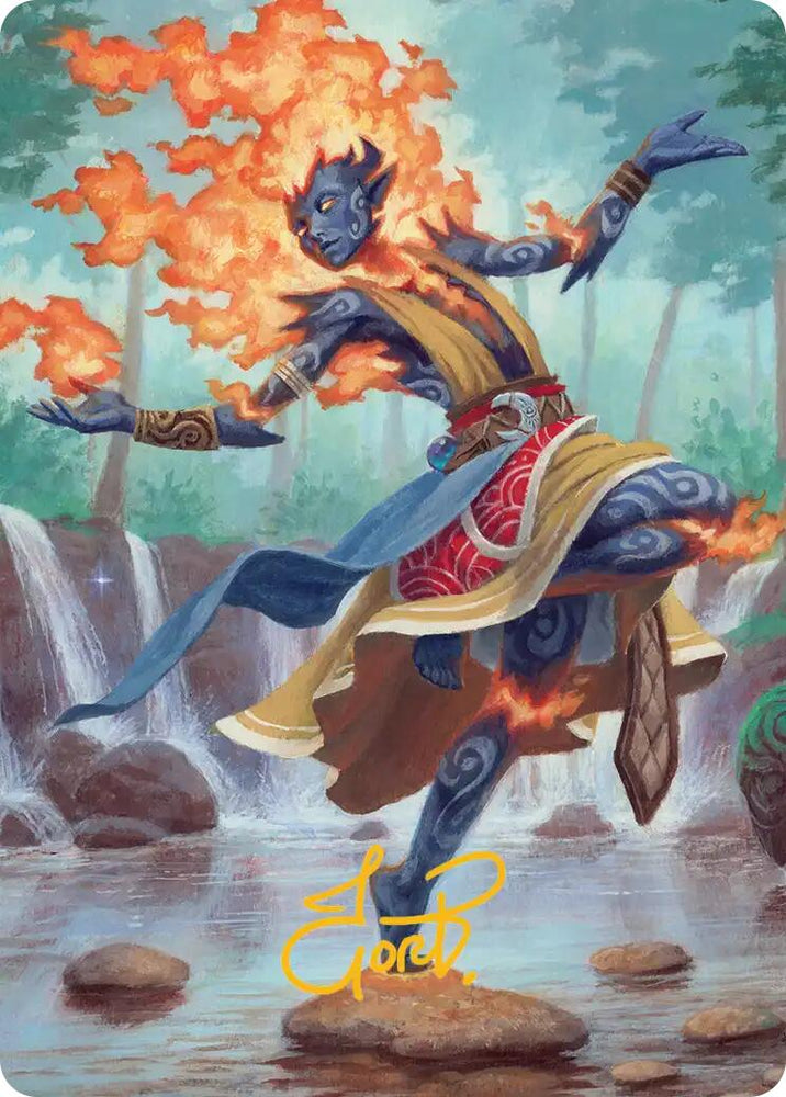 Ashling, Rekindled Art Card (16/54) (Gold-Stamped Signature) [Lorwyn Eclipsed Art Series] Magic: The Gathering