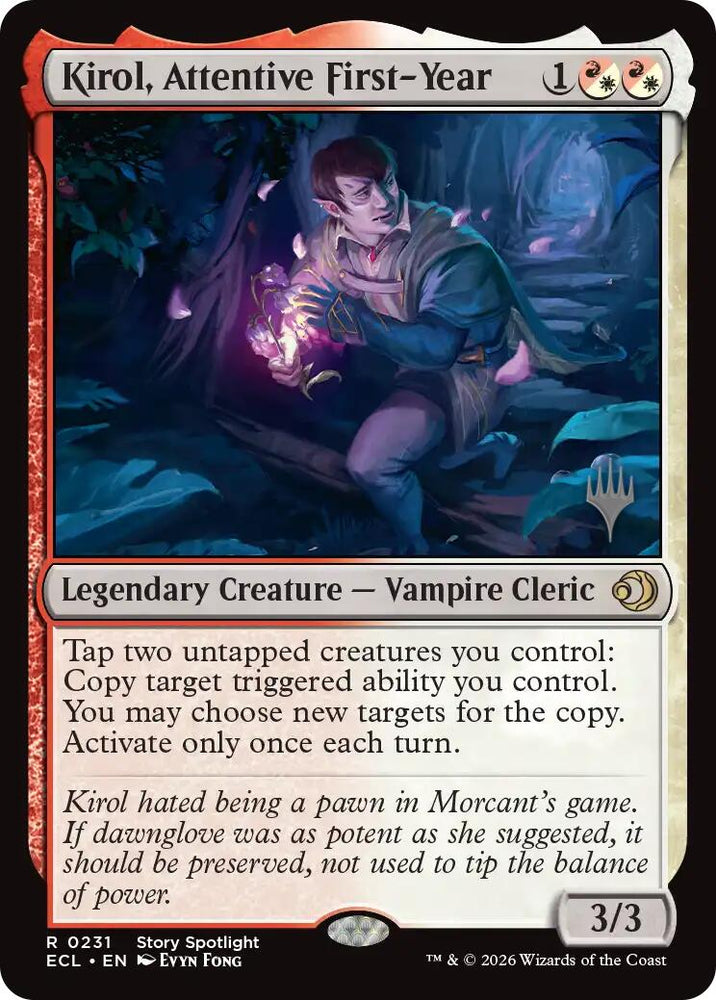 Kirol, Attentive First-Year [Lorwyn Eclipsed Promos] Magic: The Gathering