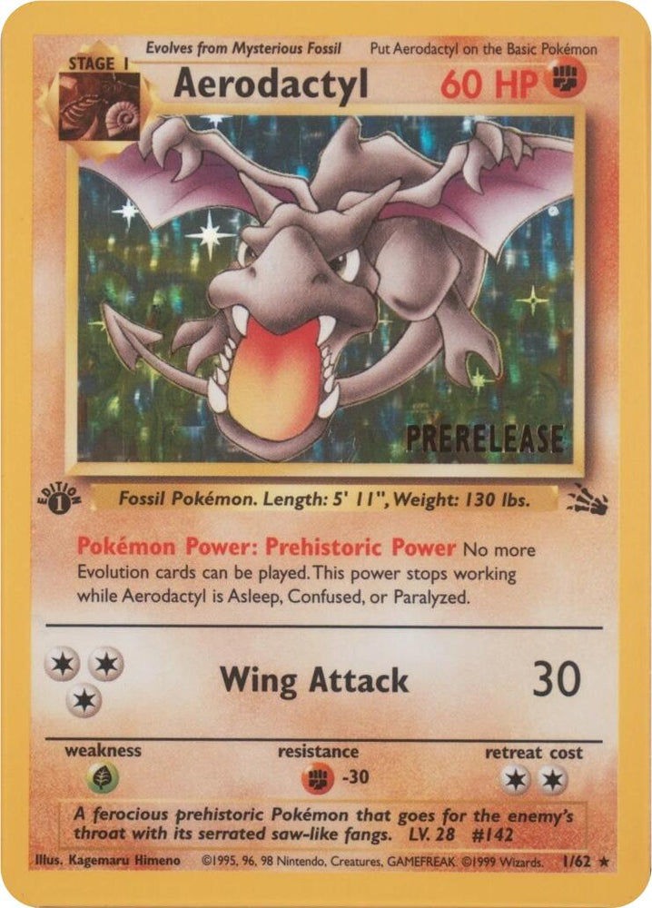 Aerodactyl (01/62) (Prerelease) [Miscellaneous Cards] Pokémon