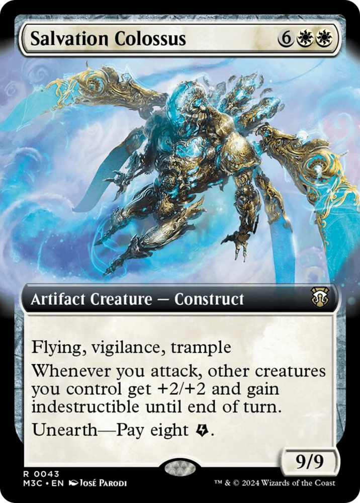 Salvation Colossus (Extended Art) (Ripple Foil) [Modern Horizons 3 Commander] Magic: The Gathering