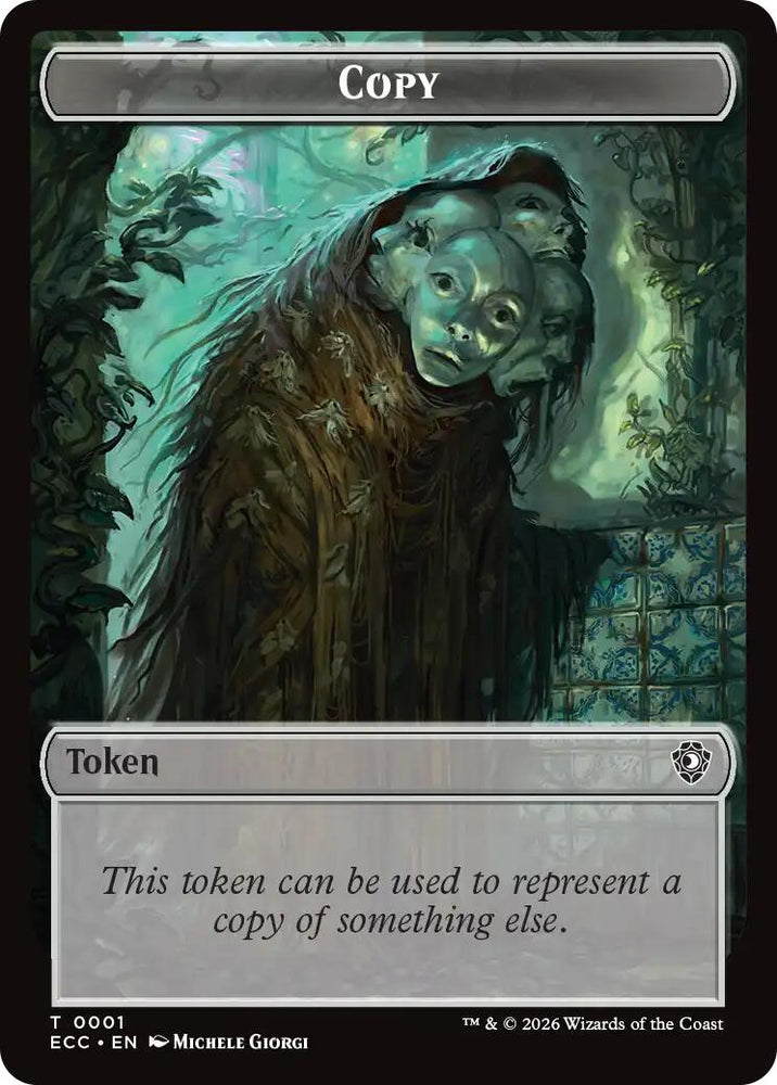 Copy // Shapeshifter Double-Sided Token [Lorwyn Eclipsed Tokens] Magic: The Gathering