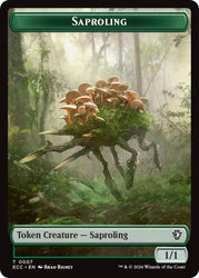 Saproling // Scarecrow Double-Sided Token [Lorwyn Eclipsed Tokens] Magic: The Gathering