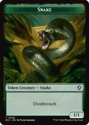 Snake // Scarecrow Double-Sided Token [Lorwyn Eclipsed Tokens] Magic: The Gathering