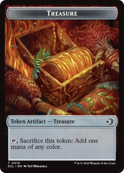Kithkin // Treasure Double-Sided Token [Lorwyn Eclipsed Tokens] Magic: The Gathering