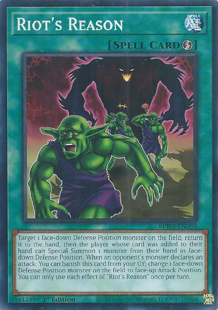 Riot's Reason [BPRO-EN069] Common Yu-Gi-Oh!