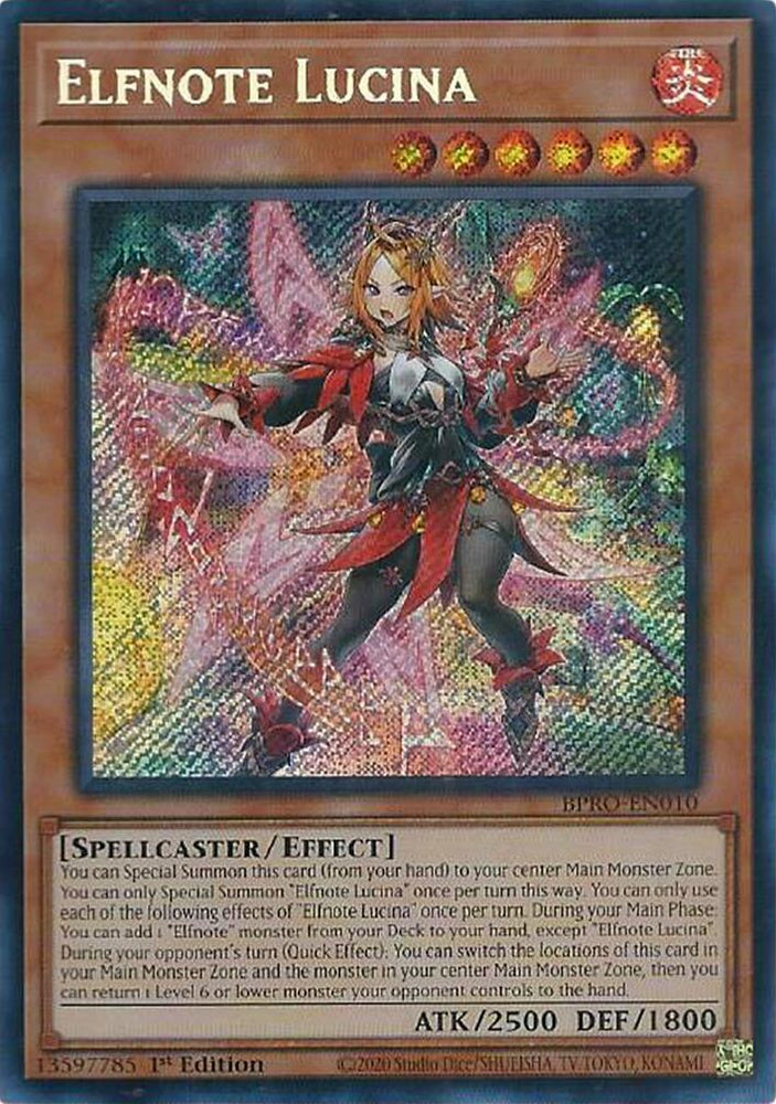 Elfnote Lucina [BPRO-EN010] Secret Rare Yu-Gi-Oh!