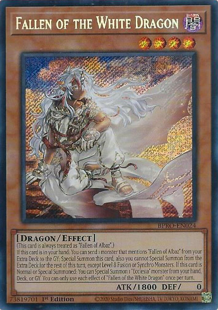 Fallen of the White Dragon [BPRO-EN024] Secret Rare Yu-Gi-Oh!