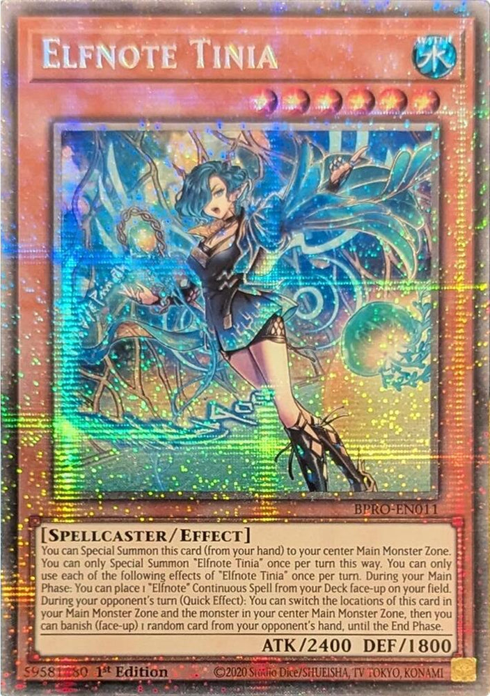 Elfnote Tinia (Starlight Rare) [BPRO-EN011] Starlight Rare Yu-Gi-Oh!