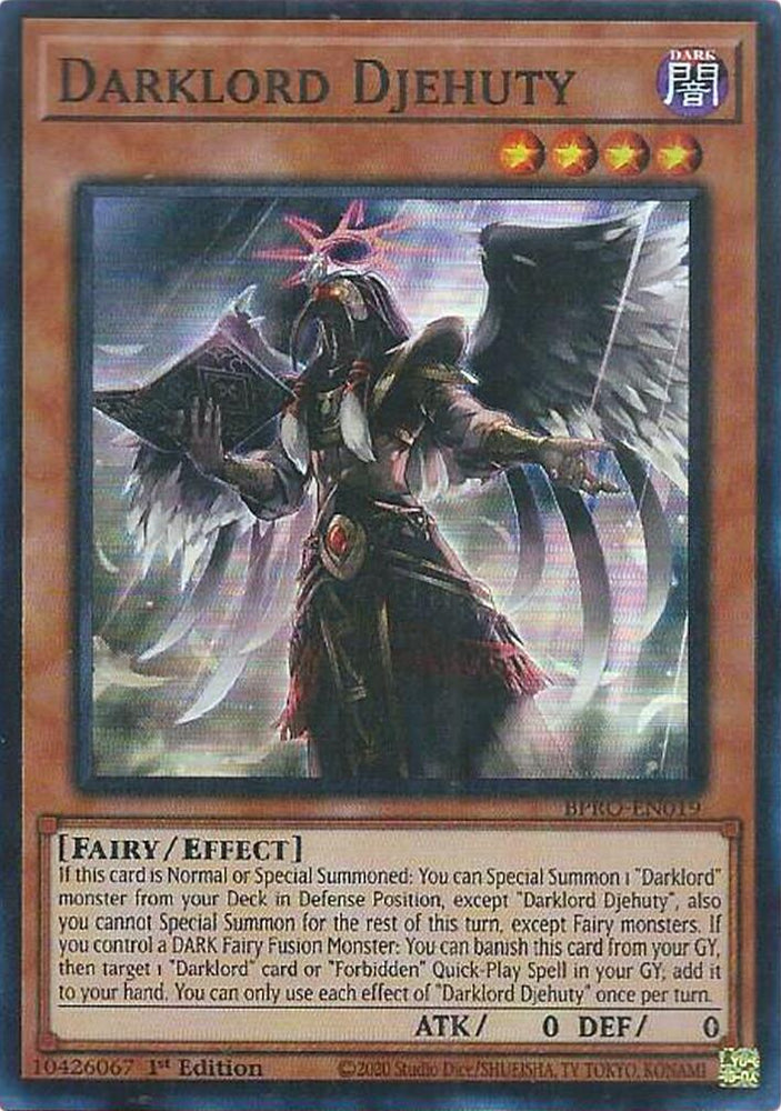 Darklord Djehuty [BPRO-EN019] Super Rare Yu-Gi-Oh!