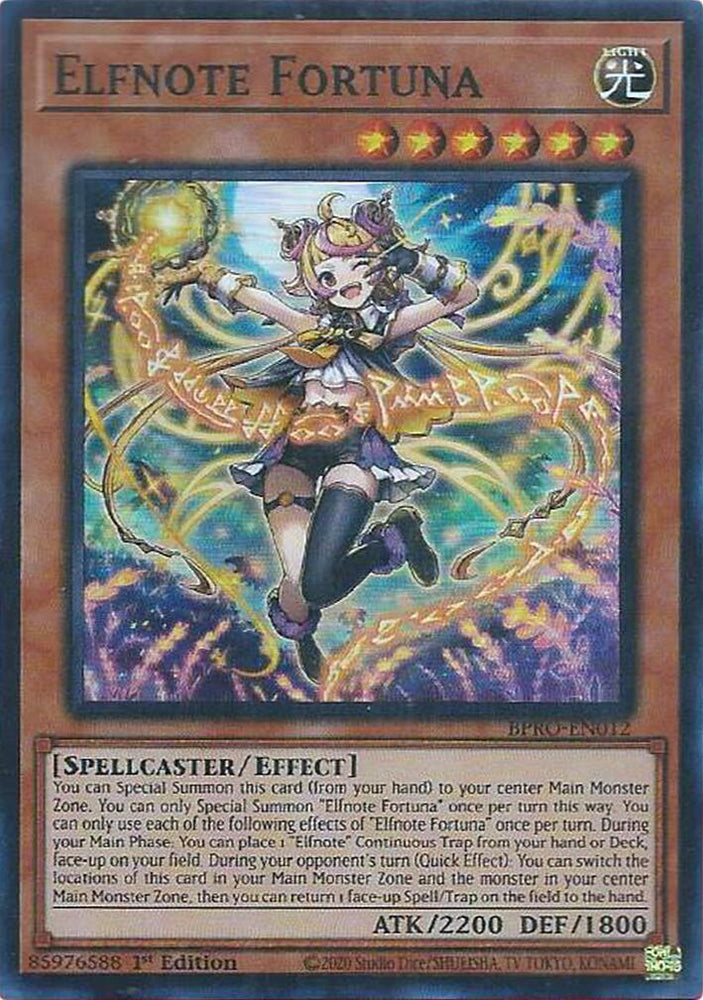 Elfnote Fortuna [BPRO-EN012] Super Rare Yu-Gi-Oh!