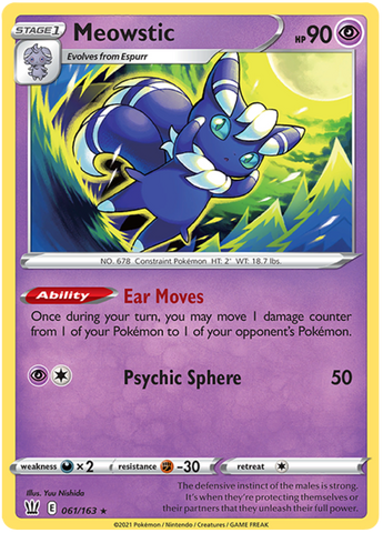 Meowstic (061/163) [Sword & Shield: Battle Styles] Pokémon