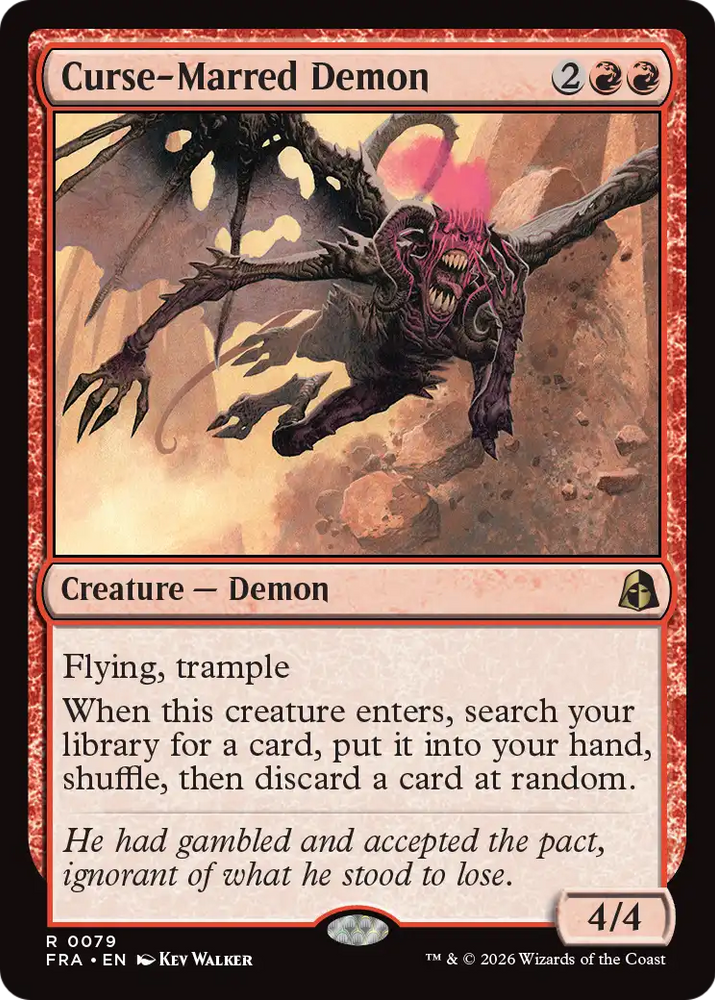 Curse-Marred Demon [Reality Fracture] Magic: The Gathering
