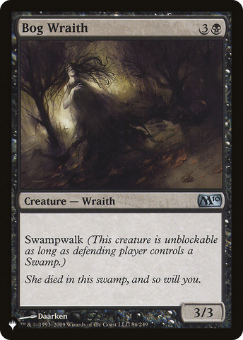 Bog Wraith [The List] Magic: The Gathering