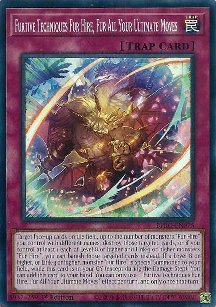 Furtive Techniques Fur Hire, Fur All Your Ultimate Moves [BPRO-EN075] Common Yu-Gi-Oh!