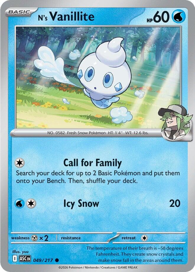 N's Vanillite (049/217) [Mega Evolution: Ascended Heroes] Pokémon