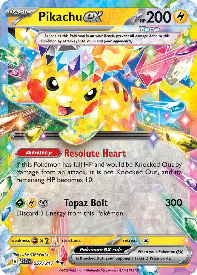 Pikachu ex (057/217) [Mega Evolution: Ascended Heroes] Pokémon