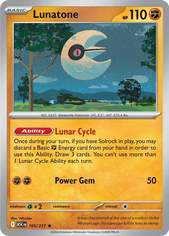 Lunatone (105/217) [Mega Evolution: Ascended Heroes] Pokémon