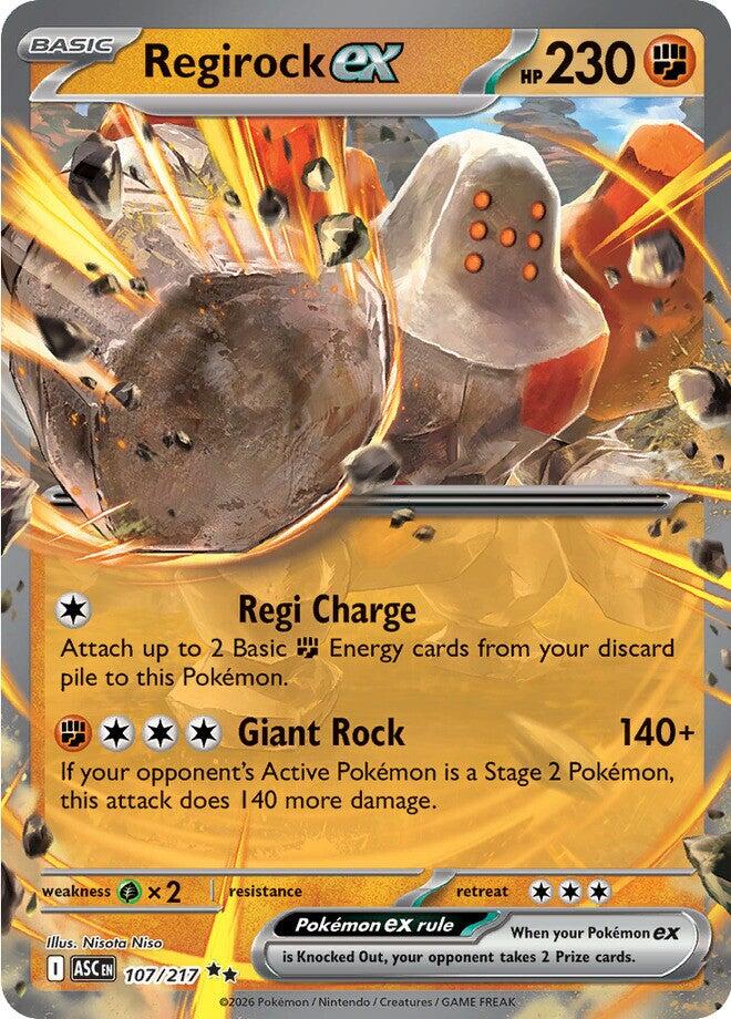 Regirock ex (107/217) [Mega Evolution: Ascended Heroes] Pokémon