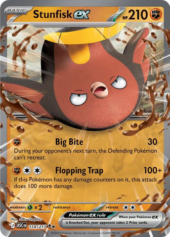 Stunfisk ex (114/217) [Mega Evolution: Ascended Heroes] Pokémon
