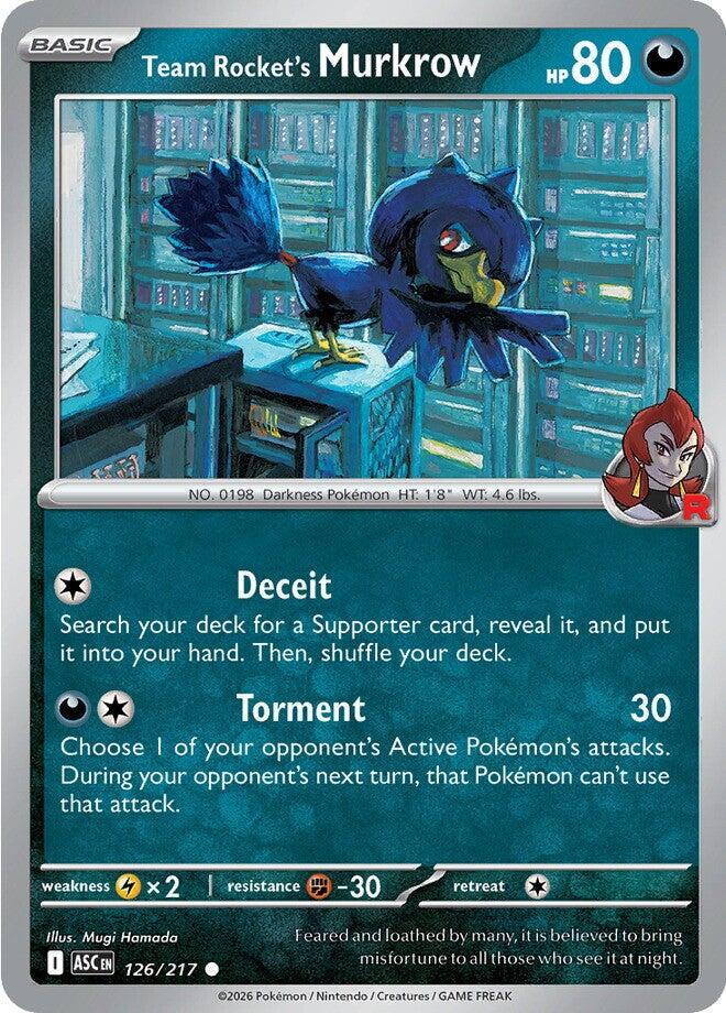 Team Rocket's Murkrow (126/217) [Mega Evolution: Ascended Heroes] Pokémon