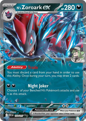 N's Zoroark ex (137/217) [Mega Evolution: Ascended Heroes] Pokémon