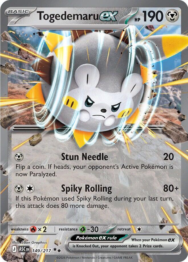 Togedemaru ex (149/217) [Mega Evolution: Ascended Heroes] Pokémon