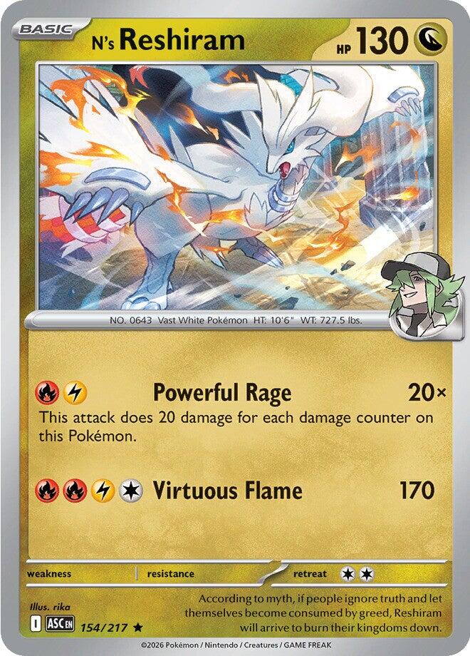 N's Reshiram (154/217) [Mega Evolution: Ascended Heroes] Pokémon