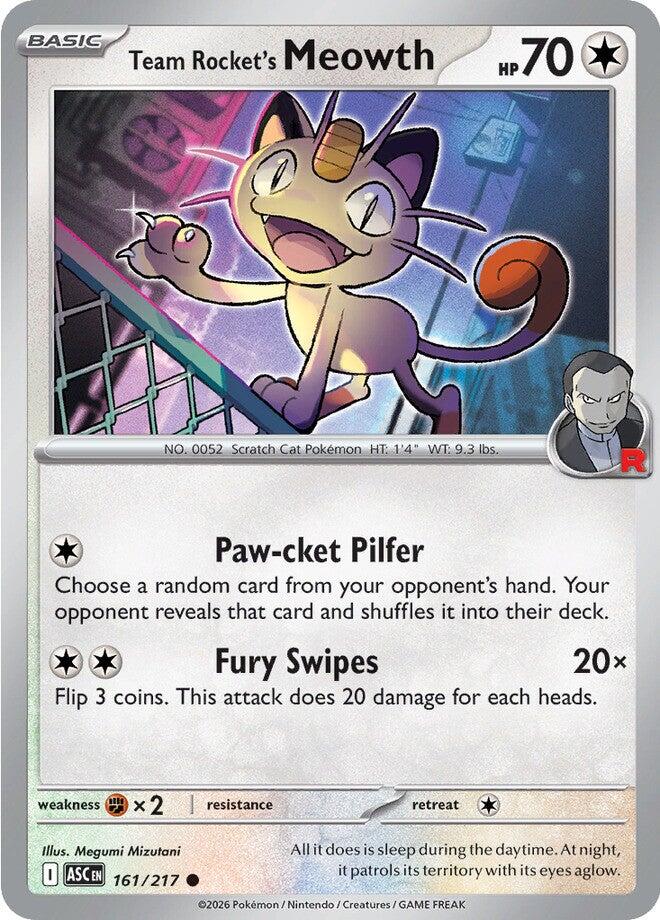 Team Rocket's Meowth (161/217) [Mega Evolution: Ascended Heroes] Pokémon