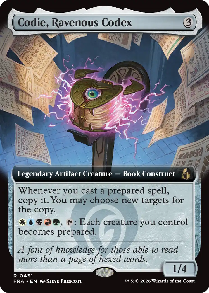 Codie, Ravenous Codex (Extended Art) [Reality Fracture] Magic: The Gathering