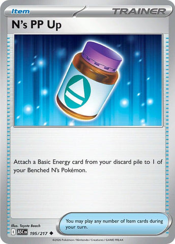 N's PP Up (195/217) [Mega Evolution: Ascended Heroes] Pokémon