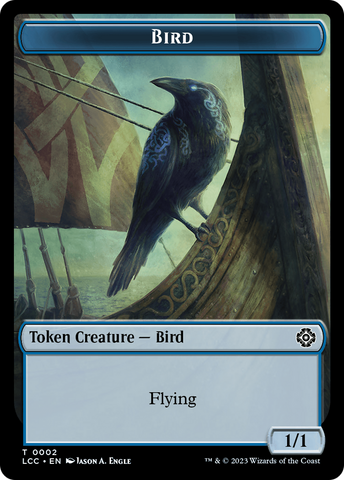 Bird // Merfolk (0003) Double-Sided Token [The Lost Caverns of Ixalan Commander Tokens] Magic: The Gathering