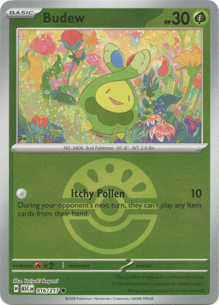 Budew (016/217) (Friend Ball) [Mega Evolution: Ascended Heroes] Pokémon