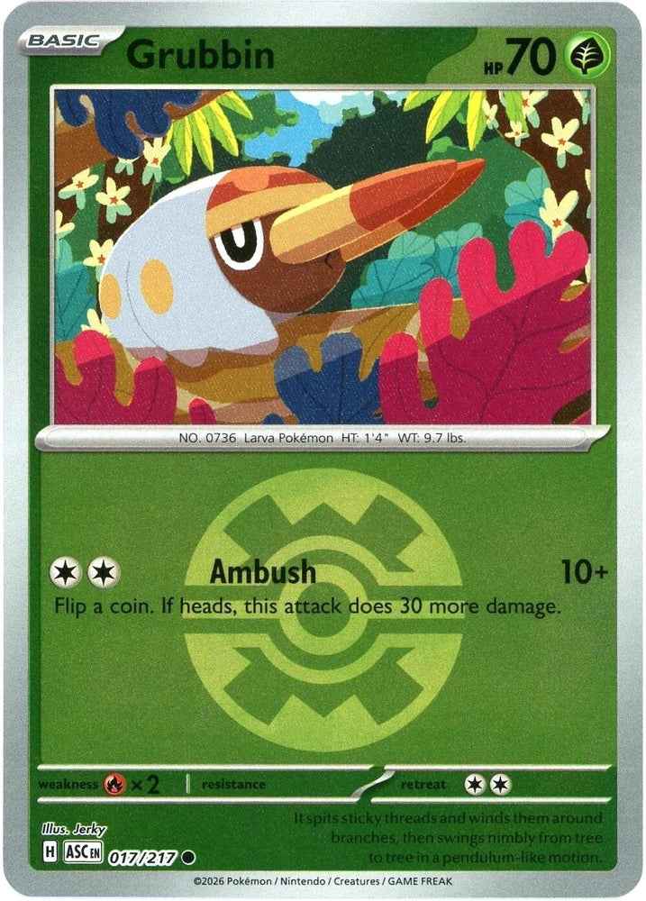Grubbin (017/217) (Quick Ball) [Mega Evolution: Ascended Heroes] Pokémon