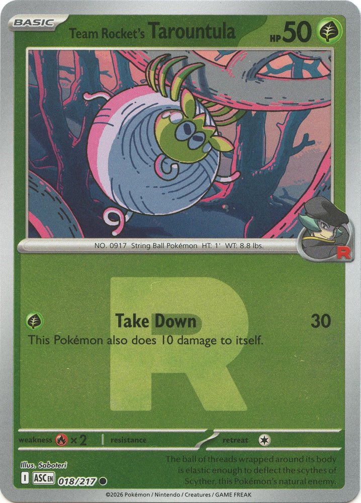 Team Rocket's Tarountula (018/217) (Team Rocket) [Mega Evolution: Ascended Heroes] Pokémon