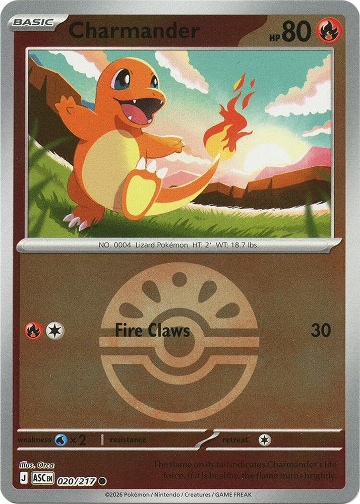 Charmander (020/217) (Quick Ball) [Mega Evolution: Ascended Heroes] Pokémon