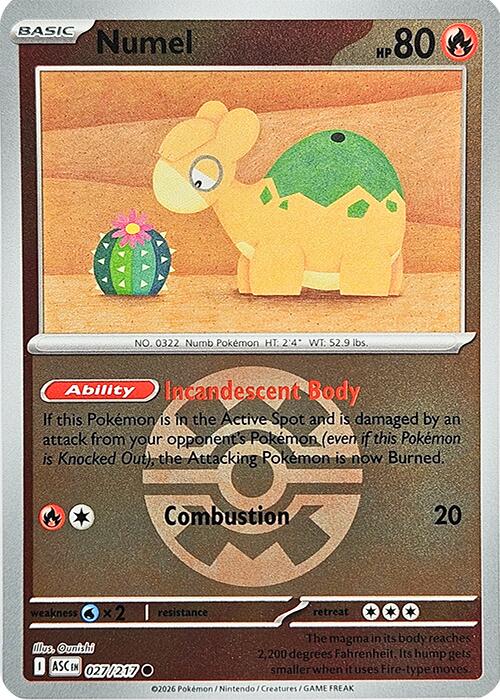 Numel (027/217) (Quick Ball) [Mega Evolution: Ascended Heroes] Pokémon