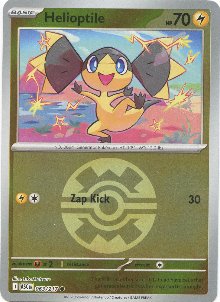 Helioptile (063/217) (Quick Ball) [Mega Evolution: Ascended Heroes] Pokémon