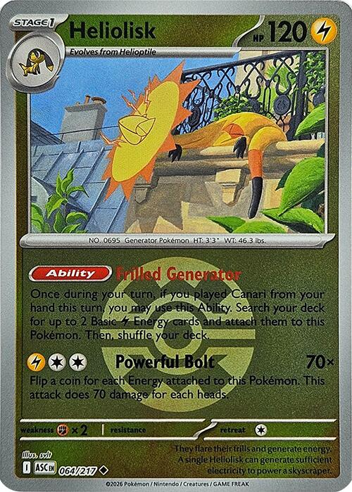 Heliolisk (064/217) (Quick Ball) [Mega Evolution: Ascended Heroes] Pokémon