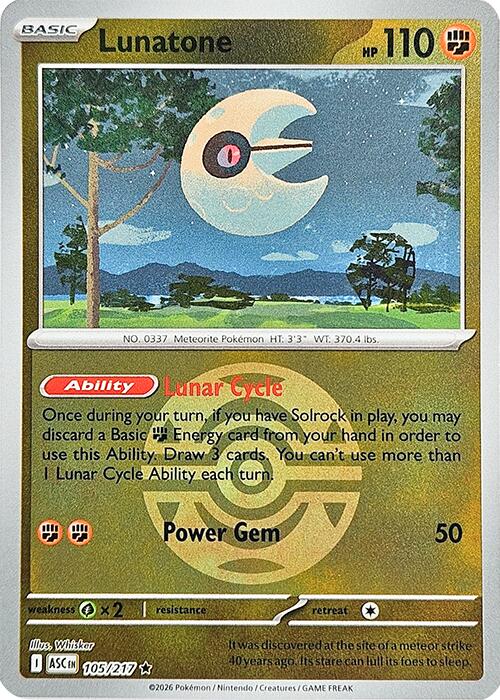 Lunatone (105/217) (Dusk Ball) [Mega Evolution: Ascended Heroes] Pokémon